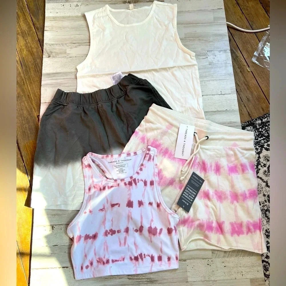 4 piece bundle lounge workout clothes Threads 4 Thought Vera Moda Shorts Tanks - Picture 10 of 10
